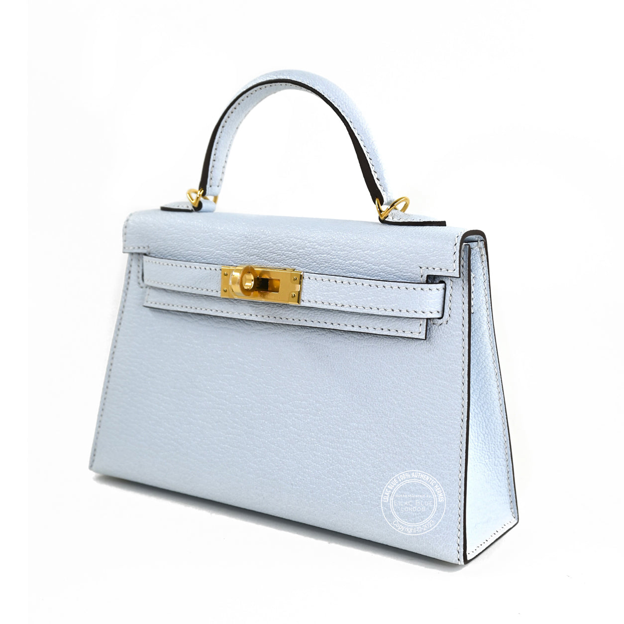 25083 Kelly 20cm Bleu Brume Chevre GHW
