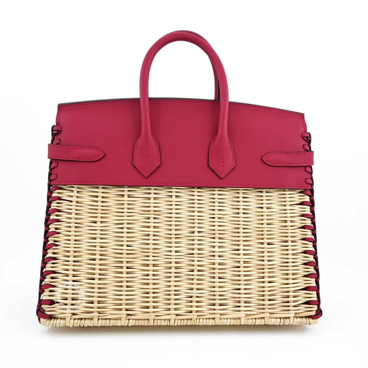 25cm Framboise Birkin Picnic in Swift & Osier with Palladium hardware