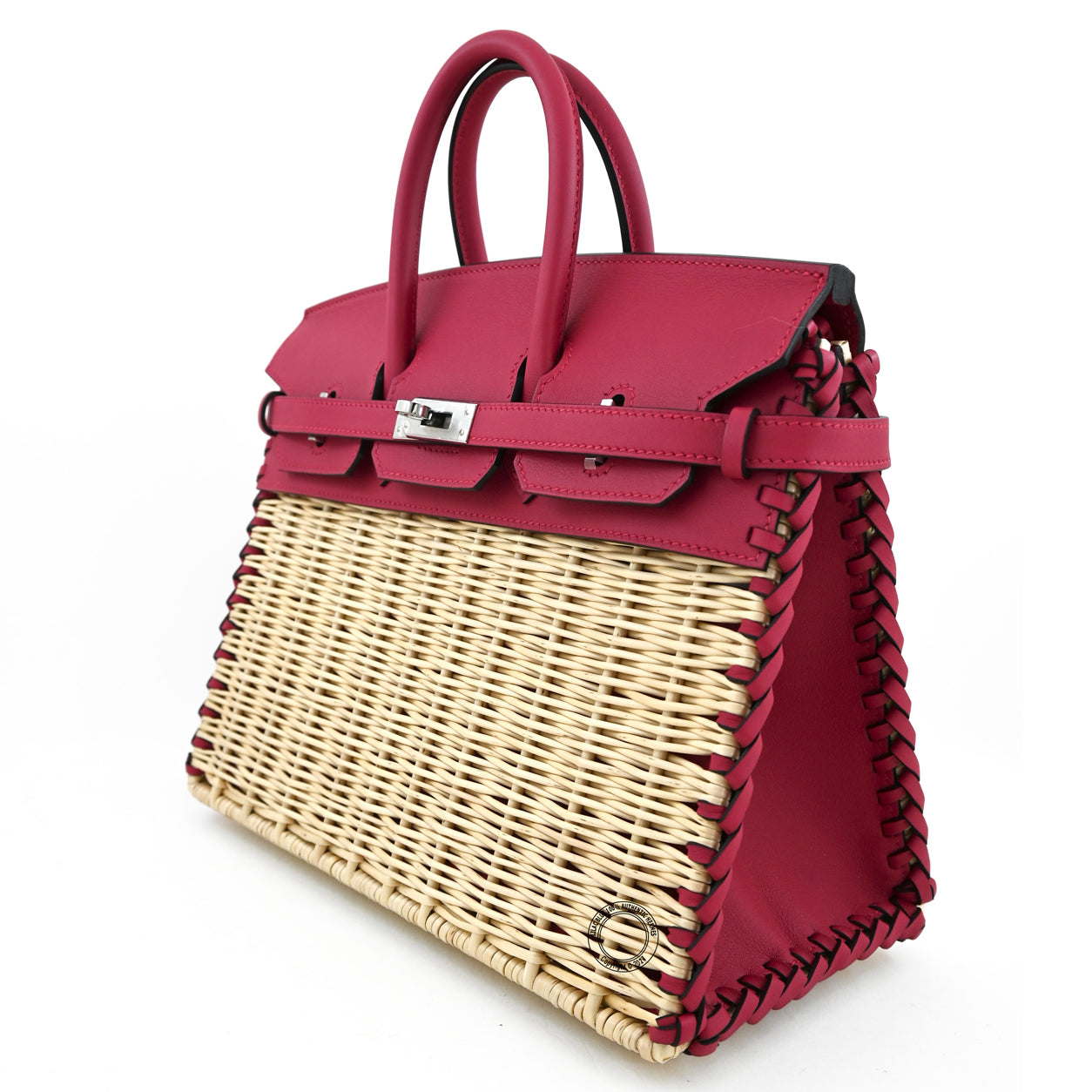 25cm Framboise Birkin Picnic in Swift & Osier with Palladium hardware