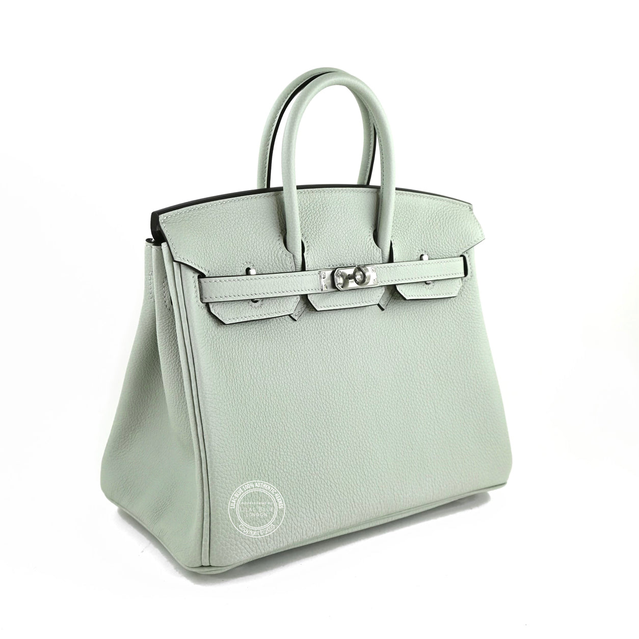 25cm Gris Neve Birkin in Togo with Palladium hardware back