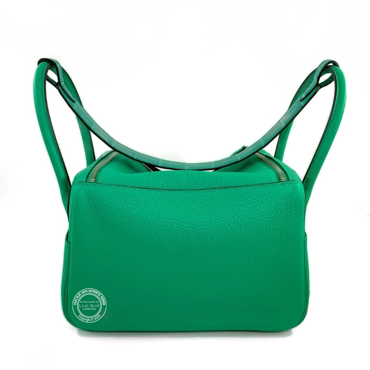 Hermes Lindy 26cm Menthe Vert Jade Touch Matte Croc Clemence PHW