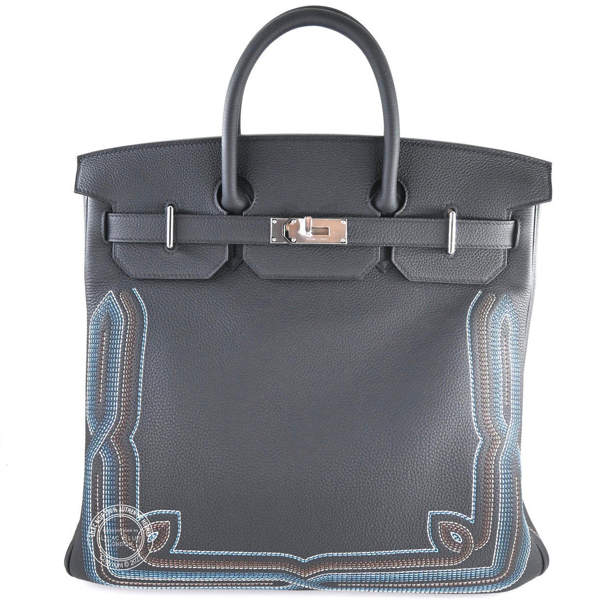 40cm Black HAC Birkin Western Ltd Edition in Togo with Palladium hardware new back