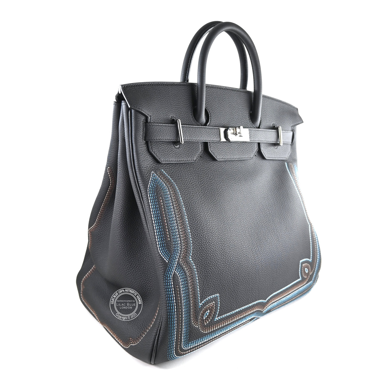 40cm Black HAC Birkin Western Ltd Edition in Togo with Palladium hardware new back