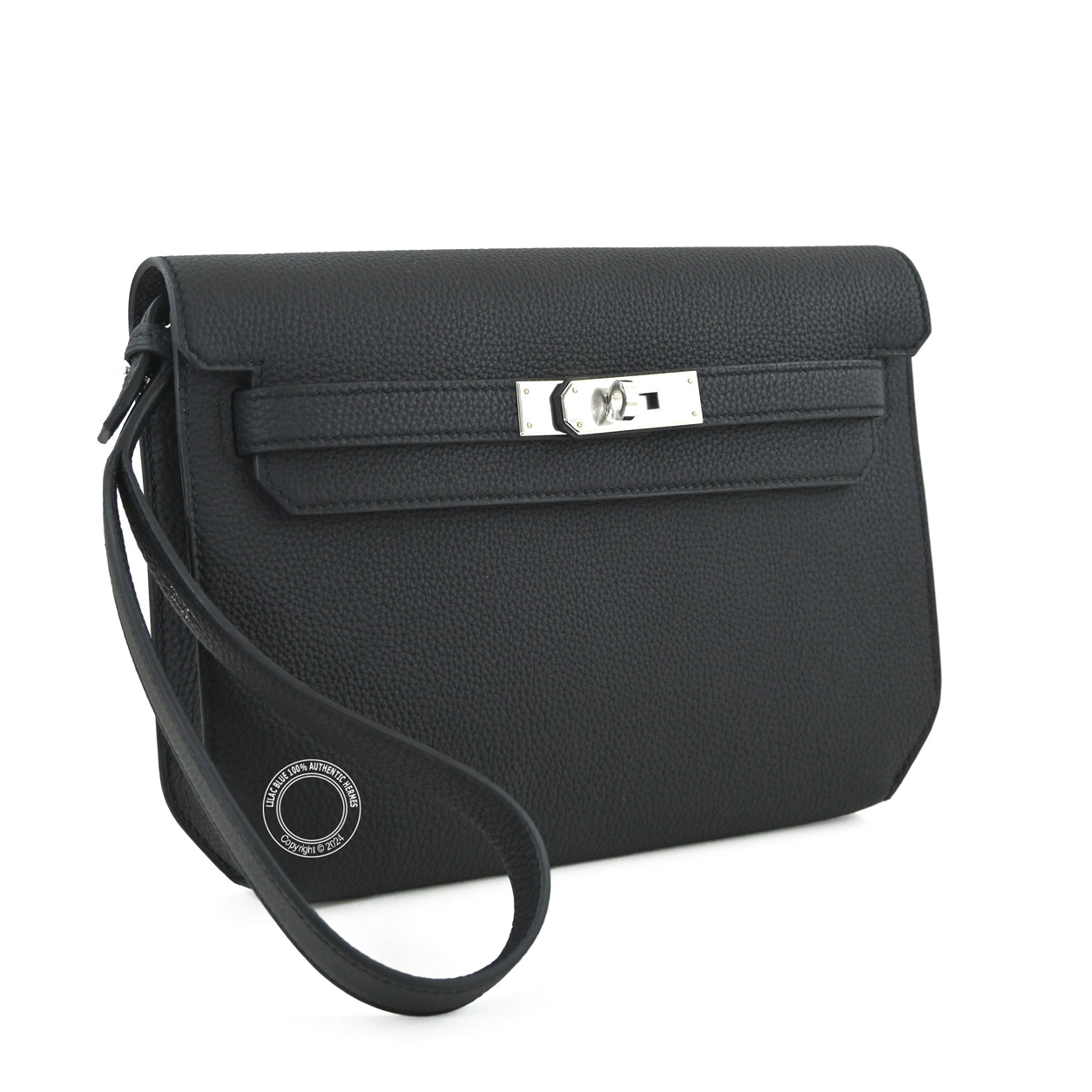 Kelly Depeche 25cm Black Togo PHW
