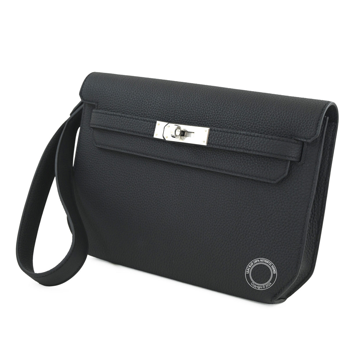 Kelly Depeche 25cm Black Togo PHW