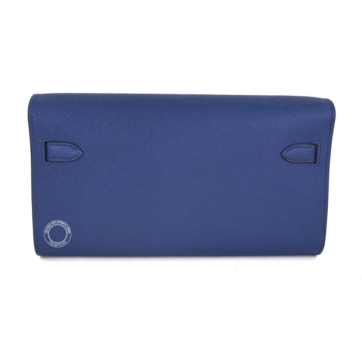 Kelly Wallet To Go Bleu Saphir Epsom GHW
