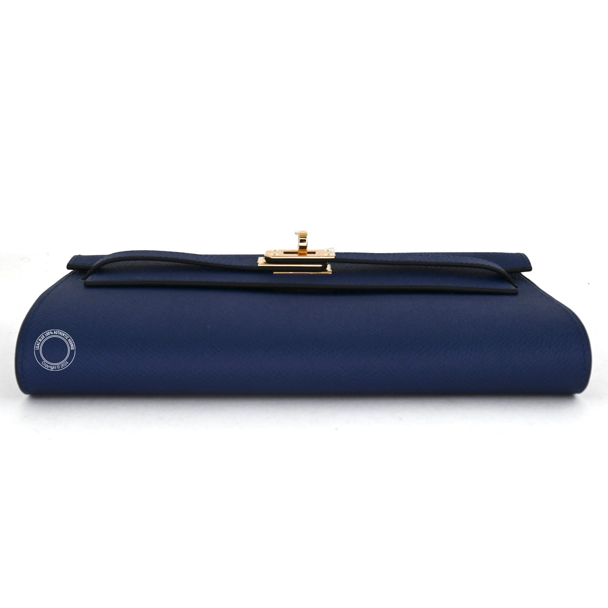Kelly Wallet To Go Bleu Saphir Epsom GHW
