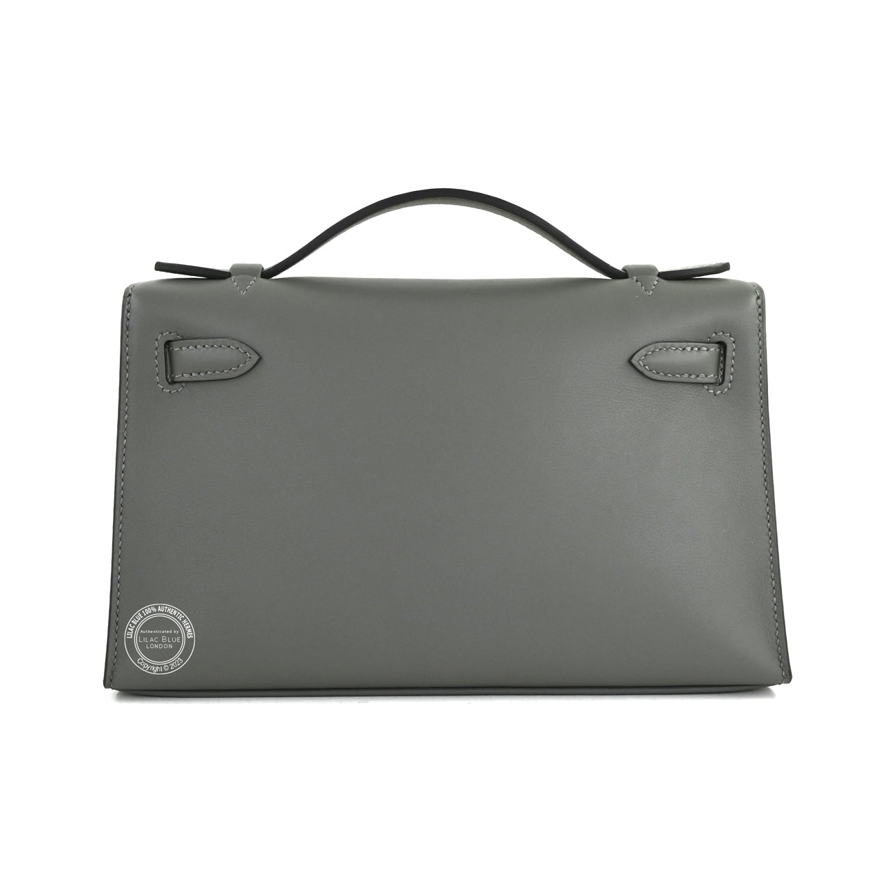 23547 Kelly 22cm Gris Meyer Pochette Swift GHW