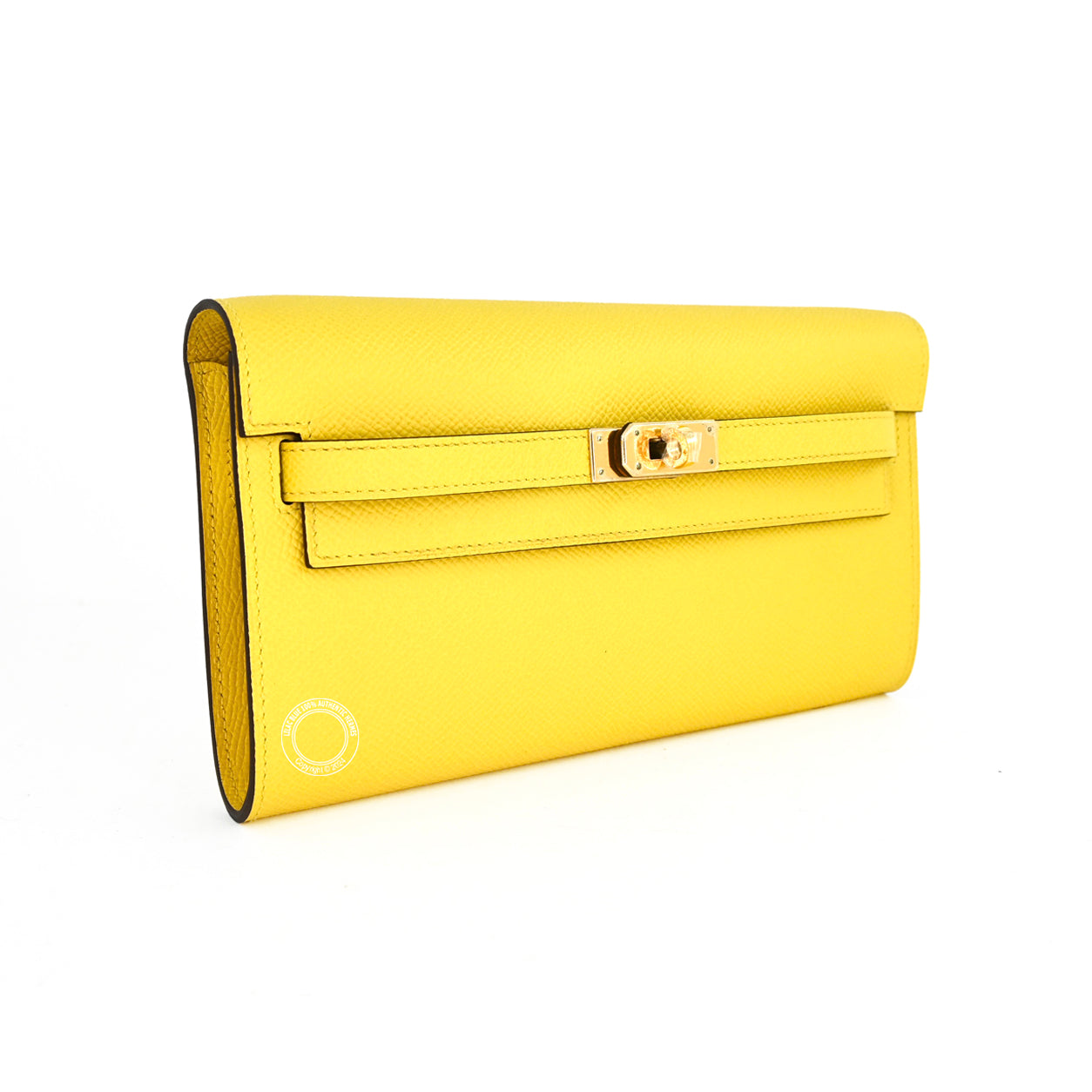 Hermes Kelly Wallet to Go Jaune de Naples Epsom GHW