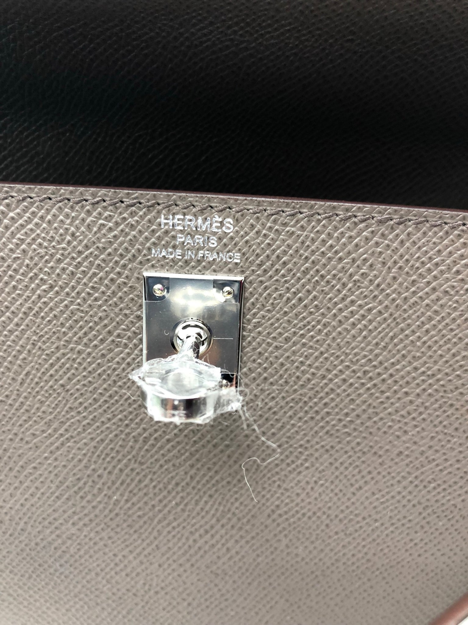 Hermes Kelly 25 Etain Epsom Palladium Hardware
