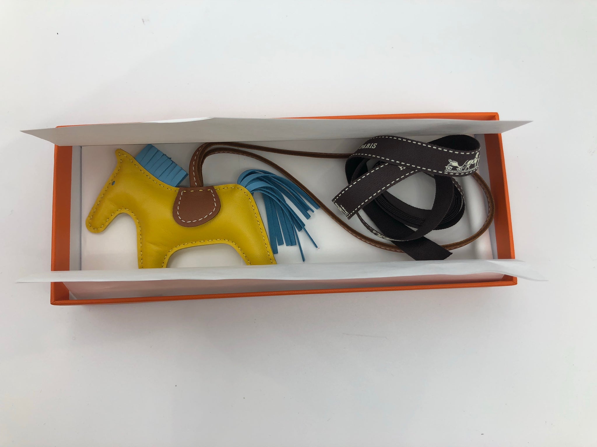 Hermes Rodeo Horse Charm PM (Small) Yellow
