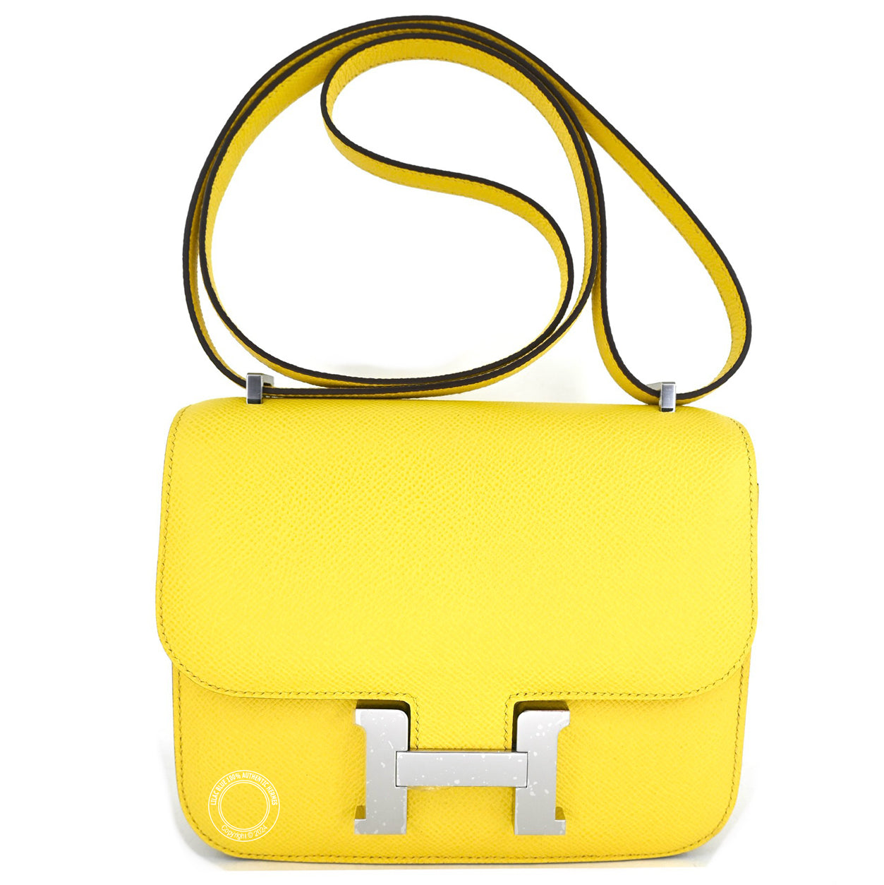 24454 Constance 18cm Jaune Citron Epsom PHW