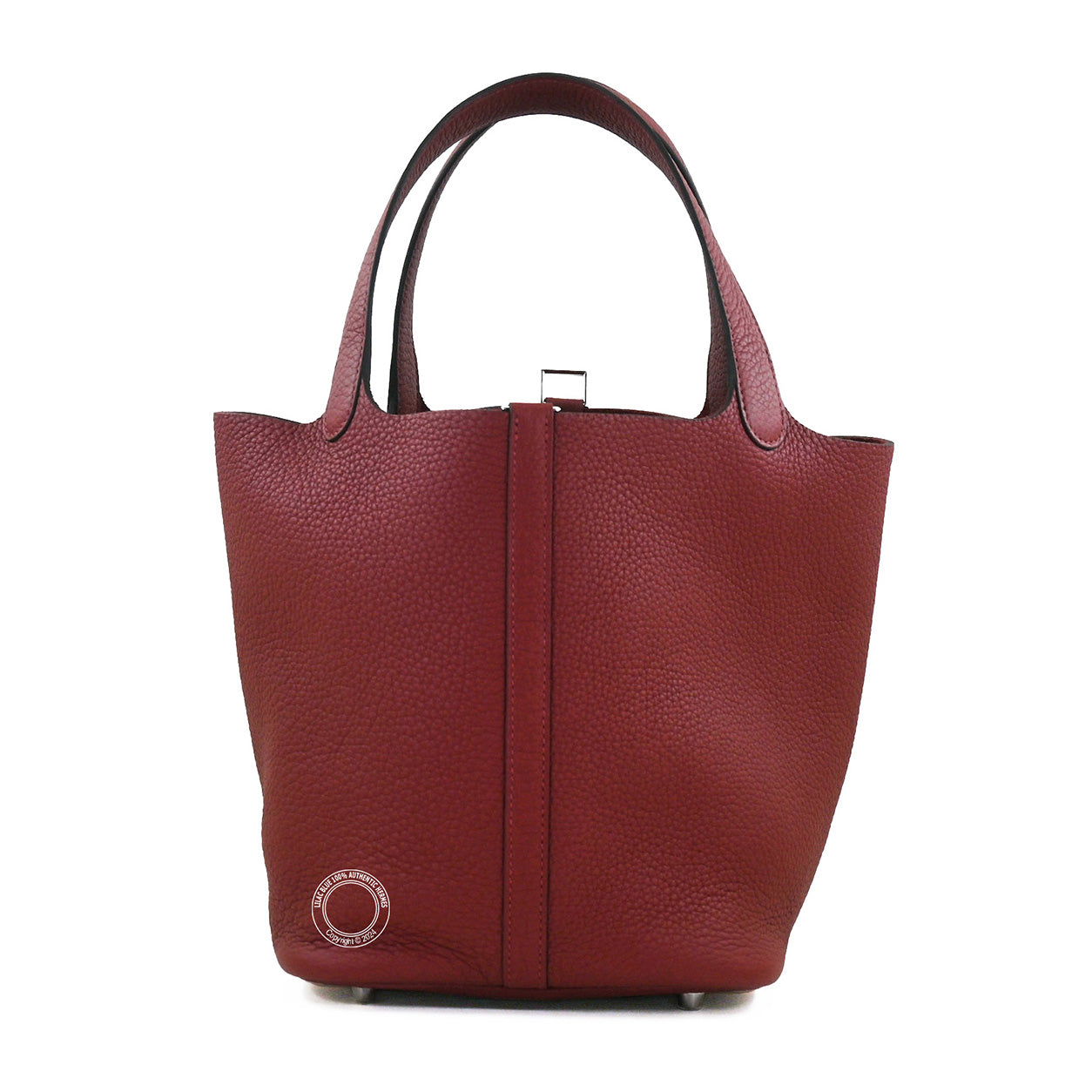  Hermes Picotin 22cm Rouge H Clemence GHW