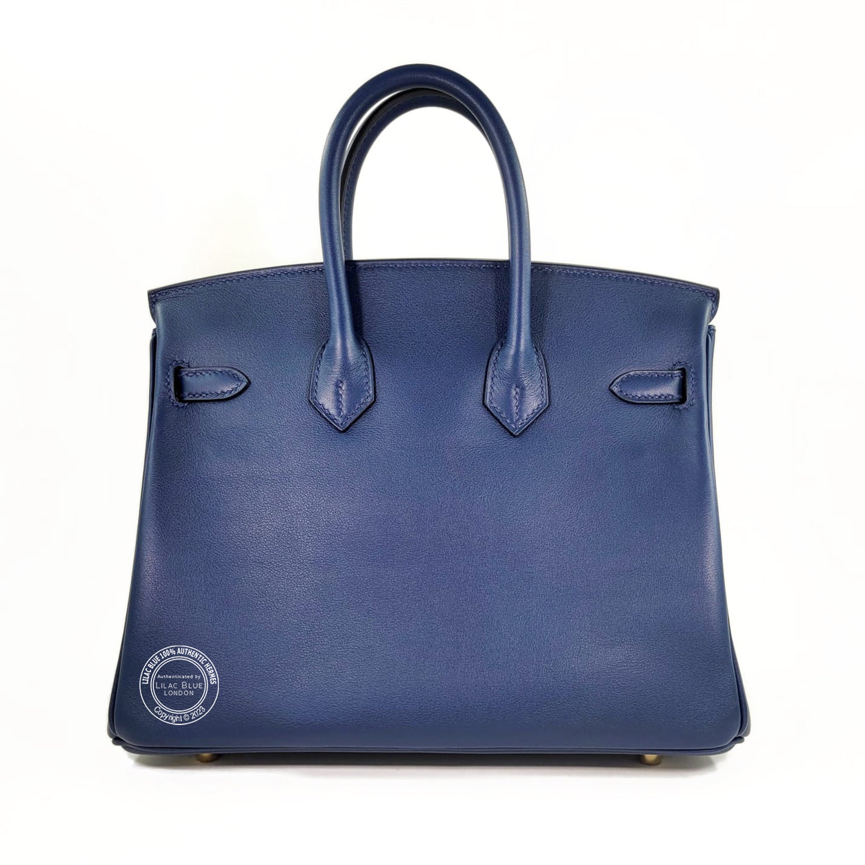 25cm Bleu Navy Birkin in Swift with Gold hardware Aug 23 back