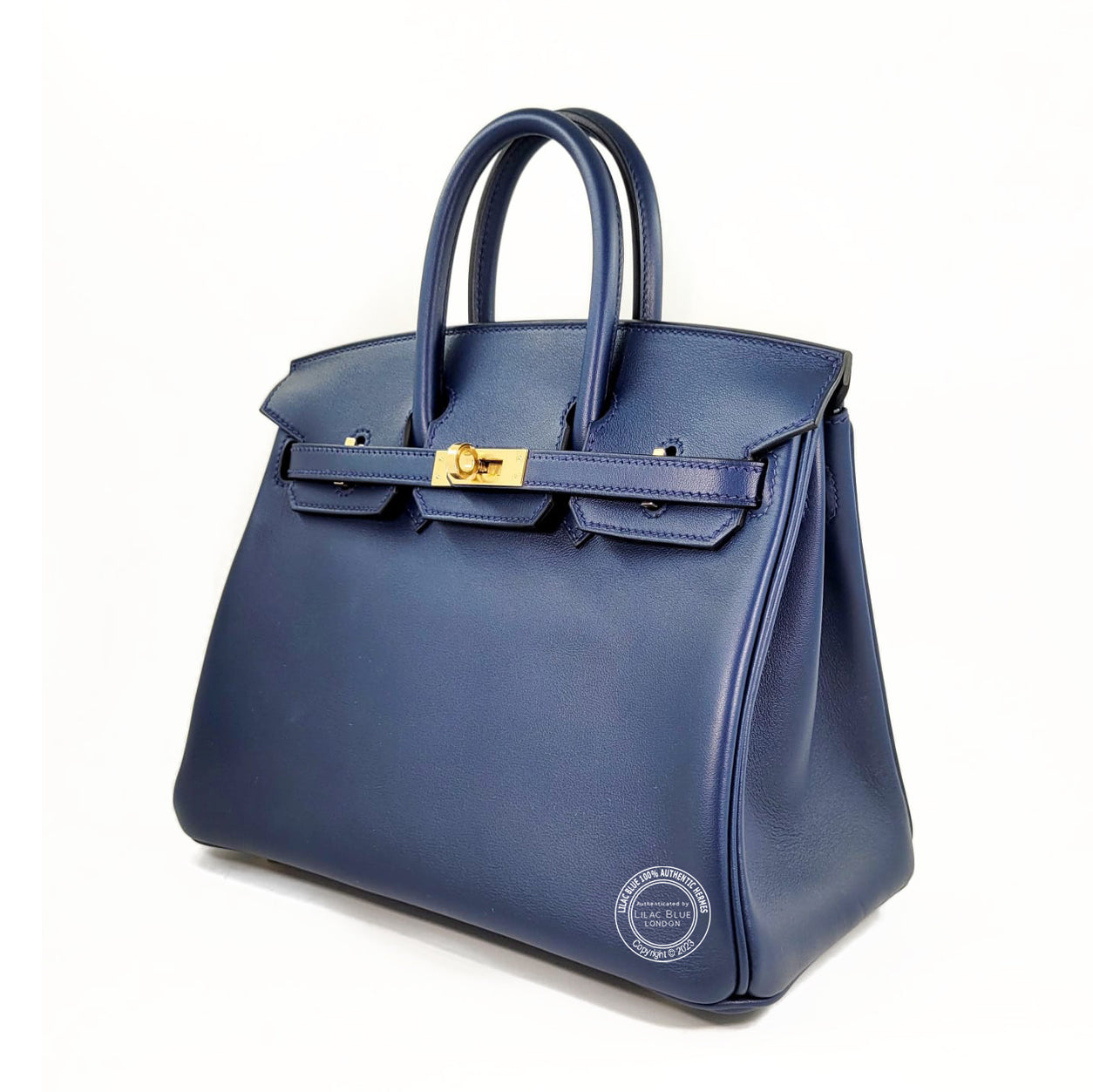 25cm Bleu Navy Birkin in Swift with Gold hardware Aug 23 back