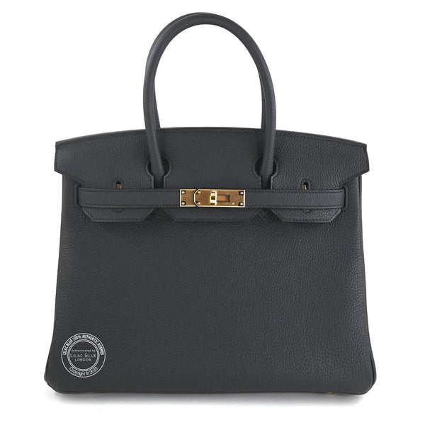  Hermes Birkin 30cm Black Togo GHW