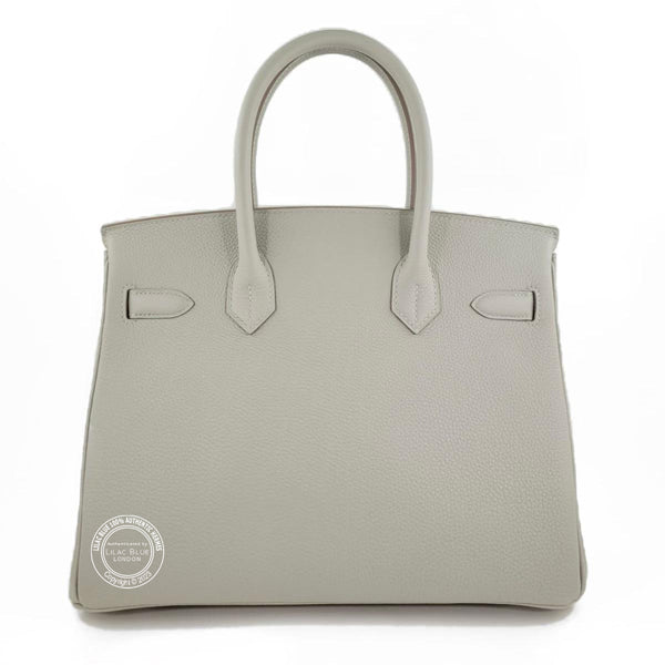  Hermes Birkin 30 Gris Perle Togo PHW