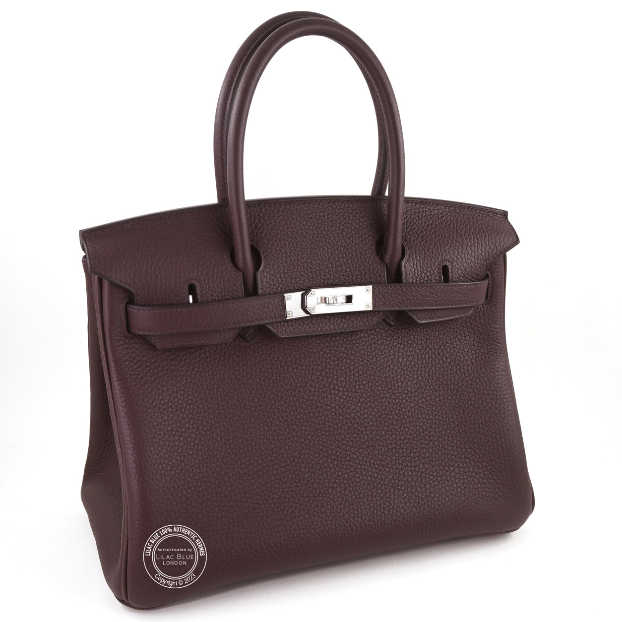 30cm Rouge Sellier Birkin in Clemence with Palladium hardware back n