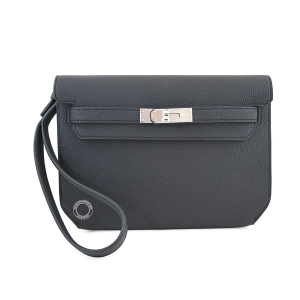 Kelly Depeche 25cm Black Togo PHW